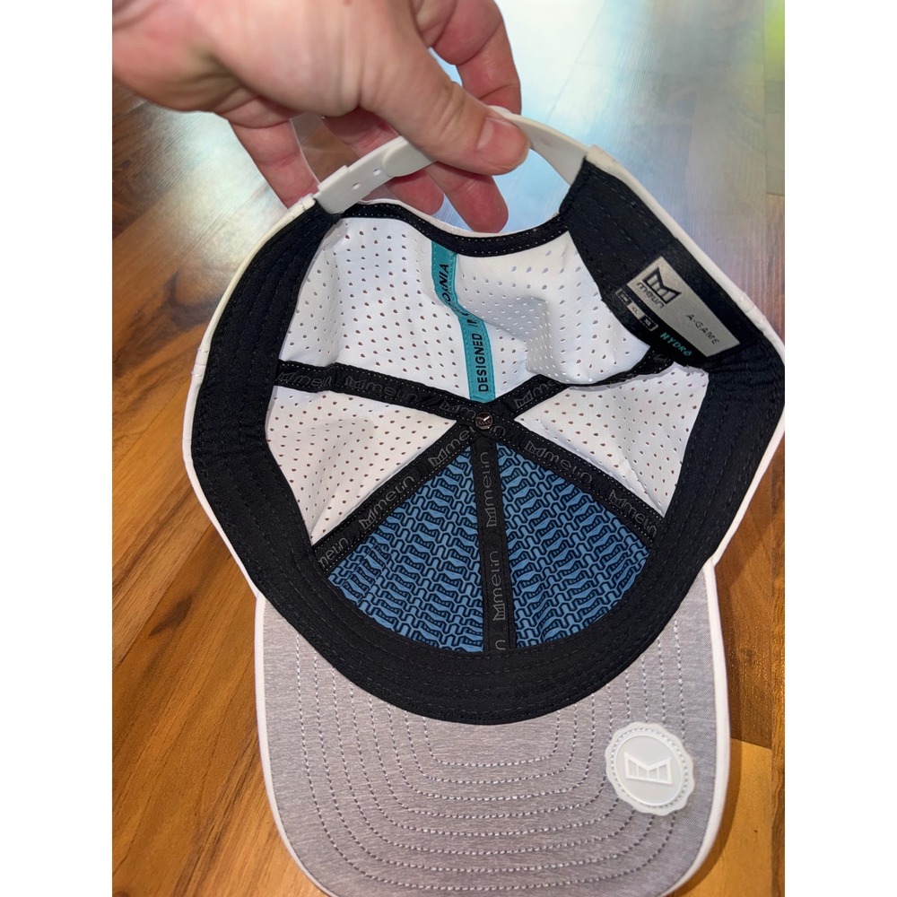 Melin A-Game Hydro Hat Mens XL white  Excellent Perforated Snapback S Logo - Picture 3 of 3